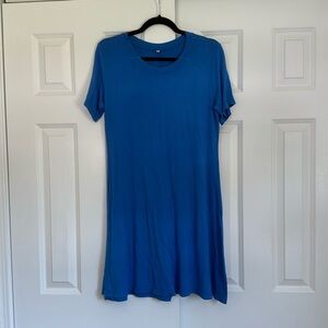 Amazon Blue T-Shirt Dress, Size Medium